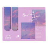 Series Double-sided Magnet Bookmark Romantic Cloud Sky Landscape Magnetic Bookmar Book Lovers for Reading