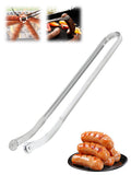 BBQ Stainless Steel Nonstick Sausage Tongs Cookware Long Handle Kitchen Tong For Turning barbecue utensils