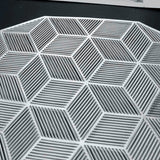 Placemat Dining 6-Piece Set Of Hollow Square Pattern Mat For Table Decoration Wedding