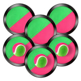 TOY And Catch Set Toss Paddle Ball Game With 3 Sticky Balls 6 Paddles Outdoor Games Gift For Kids