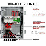 8 String PV Combiner Box with Arrester 10A Rated Current Fuse 80A DC Breaker Solar Combiner Box for Off Grid Solar Power System