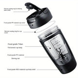 500ML Electric Protein Powder Shaker Cup - Automatic Mixer for Protein Powder, Milk, Coffee. Ideal for Gym and Outdoor Use.