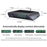 Portable Solar Car Digital LCD & Display Auto Dashboard Clocks Backlight Electronic Screen Temperature Clock