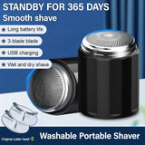 Men's Portable Roman Column Car Mini Long Washable Single Head Rotary Electric Razor
