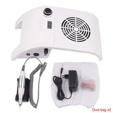 3 in 1 Multifunctional Manicure Machine - Silent Powerful Vacuum Cleaner, 48W UV Led Lamp for Quick Drying All Nail Polish, 35000RPM