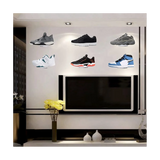 9 Pcs Clear Acrylic Floating Shees for Wall Mount,Shoe Shees,Floating Sneaker Display,Show Shelf,Wall Shoe Rack