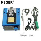 KSGER C210B 220V Constant Temperature 150-480℃ Hibernation Adaptation Solder Stations with Soldering Iron Tip I+K+IS