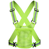Night Lightweight Reflective Safety with Pouch High Visibility Running Vest Adjustable for Men & Women