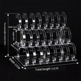 Clear 24 Bits Acrylic Watch Display Holder Rack Showcase Tool Transparent Wristwatch Stand Case Bracelet Hold