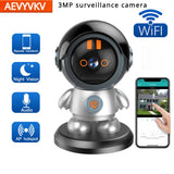 AEVYVKV PT302 One Click Call Humanoid Detection Cloud Storage H.265 WiFi IP Camera with Two Way Audio Night Vision Sound Warning
