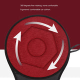 Round Car Cushion 360 Degrees Geometric Rhombic Shape Portable Rotating Seats Pad for Elderly