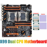 X99 Dual CPU LGA2011 Support DDR4 ECC Memory Motherboard PCB With 2XE5 2620 V3 CPU+2Xthermal Pad