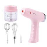 Electric Milk Garlic Chopper Masher Whisk Egg Beater Mixer Kitchen Handheld Automatic Frother Foamer