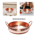 Hammered Copper Serving Bowl/Hot Pan - No Lid, Decorative Cooking Pot