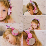 Kids Pink Headphones Girls Children Teens Headset School Birthday Gift Microphone Wired for Computer Hot Sale Child