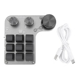 nical Keyboard, 9 Keys 3 Knobs RGB Programmable ro Keyboard Bluetooth Gaming Keypad Hotswap