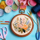 15 Pcs 3 Inch Round Embroidery Circle Rubber Hoops Ring Cross for Art Craft Sewing Hanging Decoration