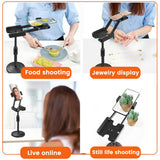 Desktop Mobile Phone Holder Ajustable Metal Stand Overhead Phone Bracket for Teaching Online Video Food Crafting Demo Mount