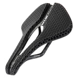 3D Printed Cozy Seat with Rainproof Cover Hollow Bike Saddle Carbon Fiber Breathable for Men Women Long Distance Cycg