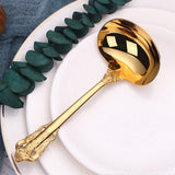 4X 304 Stainless Steel Soup Ladle Cooking Tool Kitchen Accessories Gold Scoop Tablewares Gold Plated Soup Serving Spoon