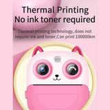 Portable Children Instant Print Kid 2.4 Inch Screen Digital Camera Photo Selfie HD Video Thermal Inkless Printing