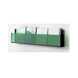 40cm Long Acrylic Wall Mounted Catalog Document Brochure Rack for Office Coffee Shop Display
