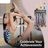 Never Give Up Hanger with Shelf - Easy Install Carbon Steel Trophy and Medal Display Shelf,B