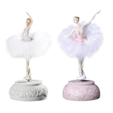 Feather Skirt Rotating Music Figurine, Manual Control Dancing Girl Musical Box For Girls