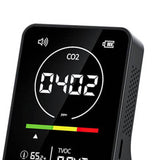 4 in 1 Digital Indoor Air Quality USB Rechargeable CO2 TVOC Temperature Humidity Monitor Multifunctional for Home Office