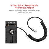 Camera DV Battery Power Supply Mount Plate Adapter with 1/4 Inch Screw for Blackmagic Cinema Pocket BMPCC 4K Cameras