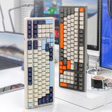 K8 2.4G Wireless Bluetooth-compatible Wired Three-mode nical RGB Backlight 100 Keys Hot Swappable Gaming Keyboard