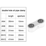 AN4 AN6 AN8 AN10 AN12 Braided Rubber Hose Aluminum Anodized Line Separator Divider Clamp Kit Black Blue