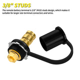 Charger 3/8" Stud Remote Terminals with Cap M10 Battery Jump Post for Auto Truck Boat ATV Can-am