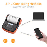 Portable 80mm Wireless BT Thermal Receipt Mobile Bill Printer ESC/POS Print Command for Retail Store