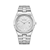 PINTIME Men's Watches Stainless Steel Strap Fashion Quartz Wristwatch Calendar Luminous Waterproof 3br Casuals Reloj Hombre Gift