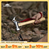 Campingmoon 1PCS Outdoor Multi-purpose Stainless Steel Copper Head Puller Camping Hammer Fixed Tent Nail With Safety Rope