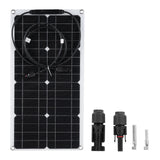 25W 16V Portable Outdoor Waterproof Flexible Solar Panel Kit with MC4 Output - Connect and Charge 12V Car Battery, RV, Yacht.