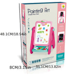 1 pc, Double-Sided Magnetic Drawing Board for Kids - Reversible Whiteboard & Blackboard with Teaching Supplies and Painting Accessories - Perfect Back to School Gift for Boys and Girls