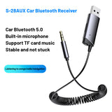 Car MP3 Music Player Bluetooth 5.0 Receiver Handsfree Car Audio Kit With Mic 3.5MM Jack Support TF Card Play