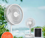 New Outdoor Camping 3500mAh Solar Rechargeable Wireless Portable Desktop USB Electric Fan 3 Speed Usb For Mobile Phone