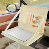 Multifunctional Steering Wheel Cute Cartoon Seat Back Hanging Car Folding Table Storage Bag Accessories