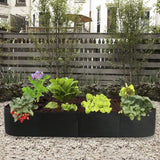 Fabric Raised 8 Grids Garden Plant Grow Bags Reusable Felt Planting Bed Rectangle for Growing Herbs wers Vegetable