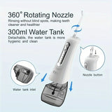 300ml Oral Irrigator with Modes 4 Nozzles Portable Powder Nozzle for Easy Cleaning of Teeth Water Dental Floss