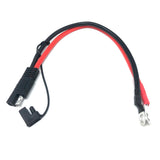 10AWG 30CM To O Ring Terminal Harness 2 Pin Quick Disconnect Plug SAE Connection Motorcycle, Car, Tractor -60 - 200 Celsius