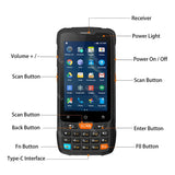 Handheld PDA 1D 2D Honeywell Barcode Scanner QR Code Reader Data Collector Terminal for Inventory Warehouse 4G GPS Android 8.1