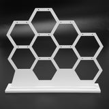 Natural Wood White Honeycomb Earrings Necklace Holder Jewelry Display Stand Earring Storage Rack