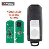 Car and Motorcycle Remote Control Key for YAMAHA XMAX XMAX300, NVX NVX155, AEROX, JAUNS, QBIX, TMAX530, TMAX560. With ID49 Chip. 315/433Mhz.