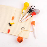 Smooth Writing Novelty Sports Ballpoint Pen Set Basketball Football Tennis for Students