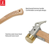 Multifunctional Copper with Bent Handle Tabernacle Spikes Hammers Practical Tentage Ground Pegs Mallet Camping Equipment