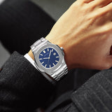 PINTIME Men's Watches Waterproof 30m Top Brand Quartz Wristwatch Luxury Stainless Steel Calendar Sports Clock Casual Reloj Gifts